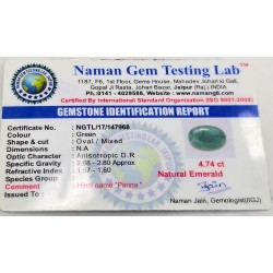 Zambian Panna – Certified Natural Emerald Gemstone Zambian Panna – Certified Natural Emerald Gemstone